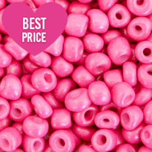 Perles de rocailles 8/0 (3mm) Rose bubble-gum