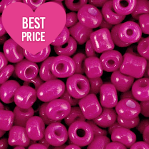 Perles de rocailles 8/0 (3mm) Rose gitane