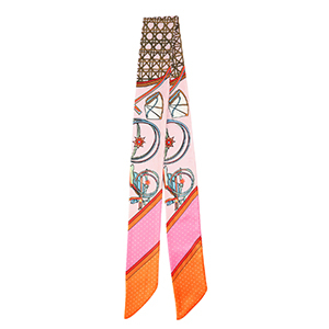 Bandana foulard avec impression dense Rose clair-orange-rose