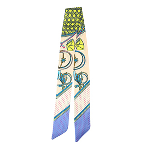 Bandana foulard avec impression dense Rose saumon clair-jaune-violet