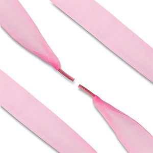 Lacet pour chaussure tendance organza Rose