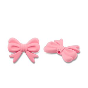 Perles acryliques n&oelig;ud Rose saumon