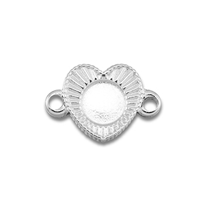 BY31&reg; Connecteur en acier Inox avec serti pour SS20 flatback Argent&eacute;