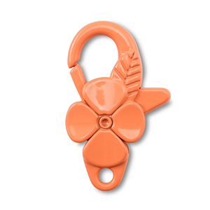 Appr&ecirc;ts color&eacute;s fermoir mousqueton fleur Orange