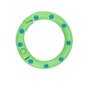 Appr&ecirc;ts color&eacute;s anneau porte-cl&eacute;s Vert-bleu