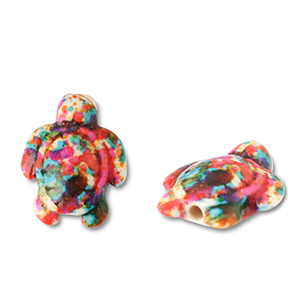 Perles en c&eacute;ramique tortue Multicolore