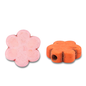 Perles en c&eacute;ramique fleur Multicolore