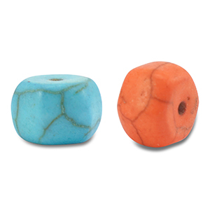 Perles en c&eacute;ramique hexagone Multicolore