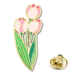 Pins tulipes Rose-vert-dor&eacute;