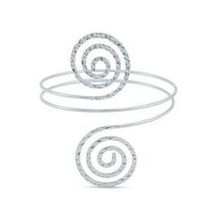 Manchette spirale Argent&eacute;