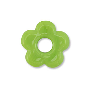 Perles en verre fleur Vert