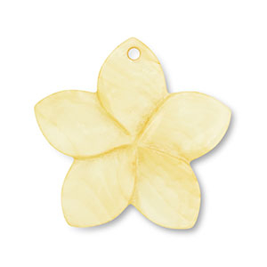 Breloque coquillage fleur Jaune