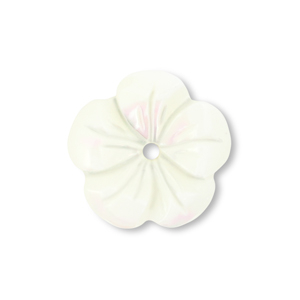 Perles coquillage fleur Blanc cass&eacute;