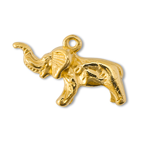 Breloques en m&eacute;tal DQ &eacute;l&eacute;phant Dor&eacute; (sans nickel)