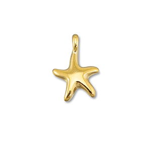 Breloques en m&eacute;tal DQ &eacute;toile de mer Dor&eacute; (sans nickel)