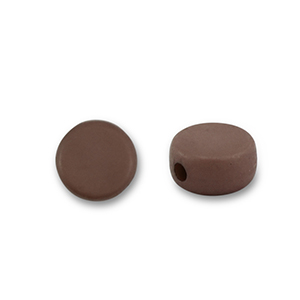 Perles acryliques disque Anthracite