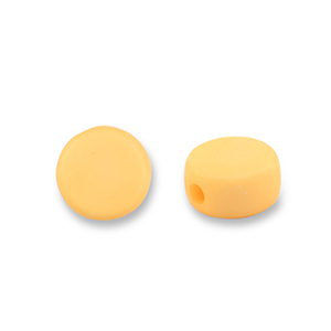 Perles acryliques disque jaune orange