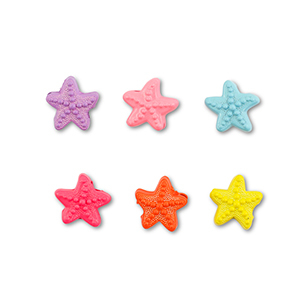 Perles en m&eacute;tal &eacute;maill&eacute;e &eacute;toile de mer Multicolore