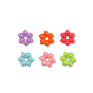 Perles en m&eacute;tal &eacute;maill&eacute;e fleur Multicolore