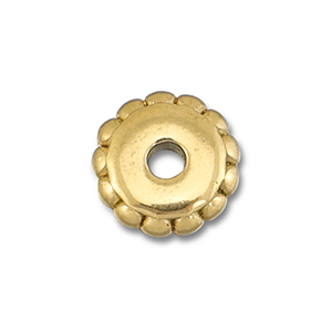 Perles en acier Inox spacer 7mm Dor&eacute;