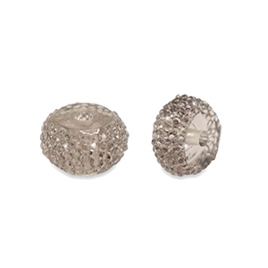 Perles en r&eacute;sine rondelles 12mm Gris