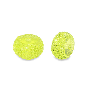 Perles en r&eacute;sine rondelles 10mm Vert clair