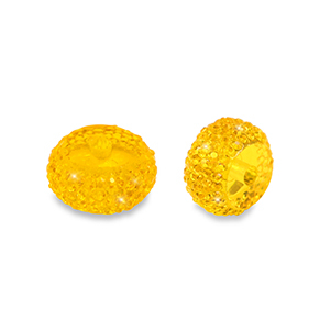 Perles en r&eacute;sine rondelles 10mm Orange