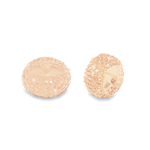 Perles en r&eacute;sine rondelles 10mm P&ecirc;che claire