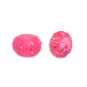 Perles en r&eacute;sine rondelles 8mm Rose