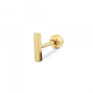 Piercing d&rsquo;oreilles en acier Inox Dor&eacute;