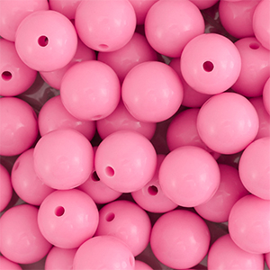 DQ Perles acryliques 18 mm Rose