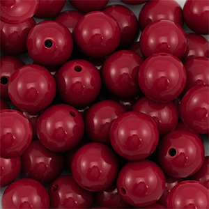 DQ Perles acryliques 14 mm Rouge vin
