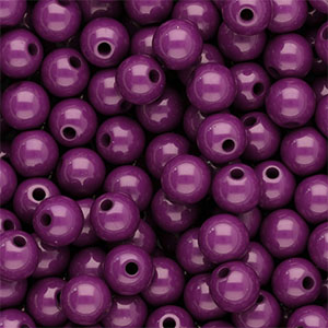 Perles acryliques 8 mm brillant Violet aubergine