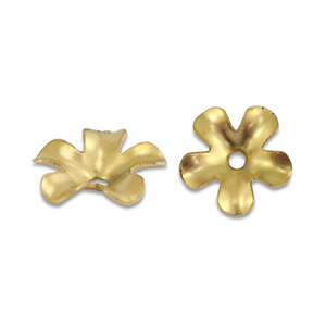 Appr&ecirc;ts en acier Inox coupelle pour perles fleur Dor&eacute;