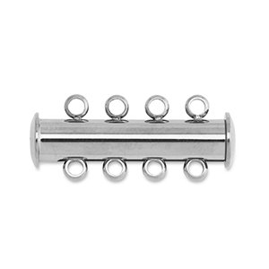 Appr&ecirc;ts en acier Inox fermoir aimant&eacute; multi-cha&icirc;nes Argent&eacute;