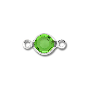 Appr&ecirc;ts en acier Inox connecteur rond Argent&eacute;-vert