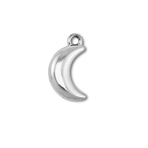 Breloques en acier Inox lune Argent&eacute;