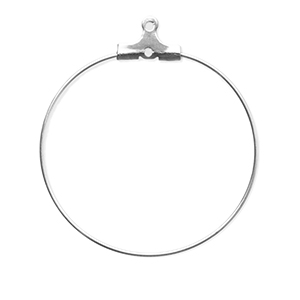 Appr&ecirc;ts en acier Inox supports boucles d'oreilles cr&eacute;oles Argent&eacute;