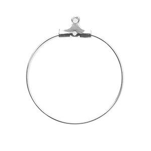 Appr&ecirc;ts en acier Inox supports boucles d'oreilles cr&eacute;oles Argent&eacute;