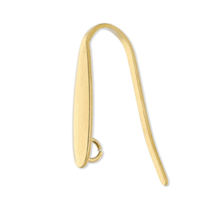 Appr&ecirc;ts en acier inox boucles d'oreilles crochet avec anneau Dor&eacute;