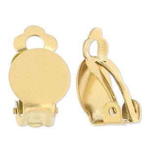Appr&ecirc;ts en acier Inox boucles d'oreilles clip Dor&eacute;