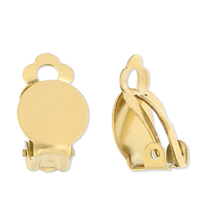 Appr&ecirc;ts en acier Inox boucles d'oreilles clip Dor&eacute;