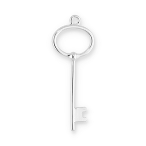 Pendentifs accroche-regard cl&eacute; Argent&eacute;