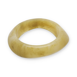Bracelets jonc en r&eacute;sine Jaune moutarde