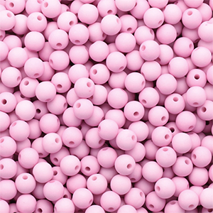 Perles acryliques 6 mm mat Lilas rose