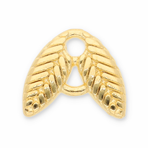 Breloques en m&eacute;tal DQ connecteur feuilles Dor&eacute; (sans nickel)