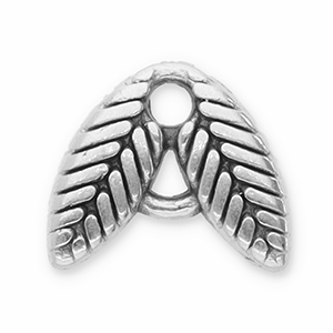 Breloques en m&eacute;tal DQ connecteur feuilles Argent&eacute; antique (sans nickel)