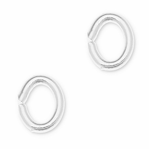Appr&ecirc;ts en m&eacute;tal DQ anneau bris&eacute; ovale Argent&eacute; antique (sans nickel)