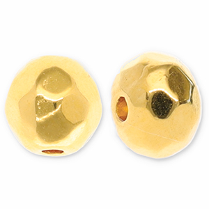 Perles en m&eacute;tal DQ facett&eacute;e 6mm Dor&eacute; (sans nickel)