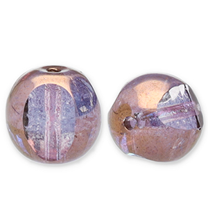 Perles tch&egrave;ques FPB rond 7.5mm Light amethyst-bronze